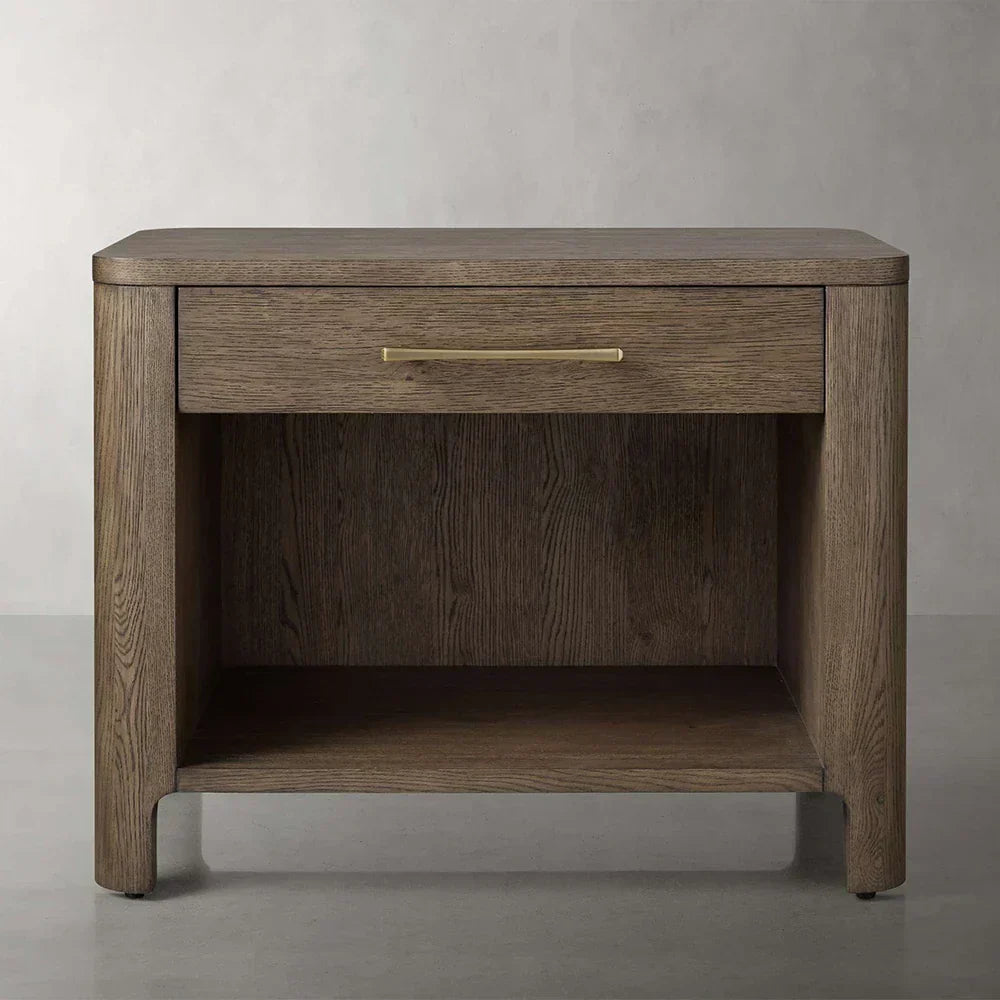 Calista Open Nightstand Night Side Table Wood Bedside Cabinet