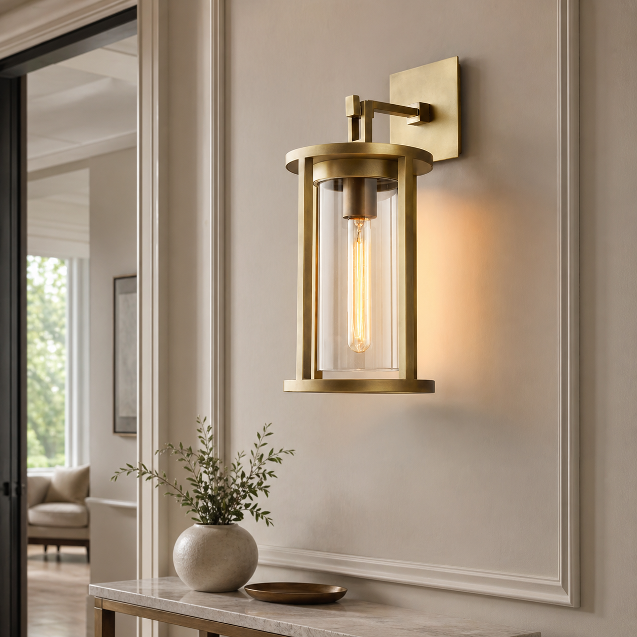 Modern Geometric Round Wall Sconce