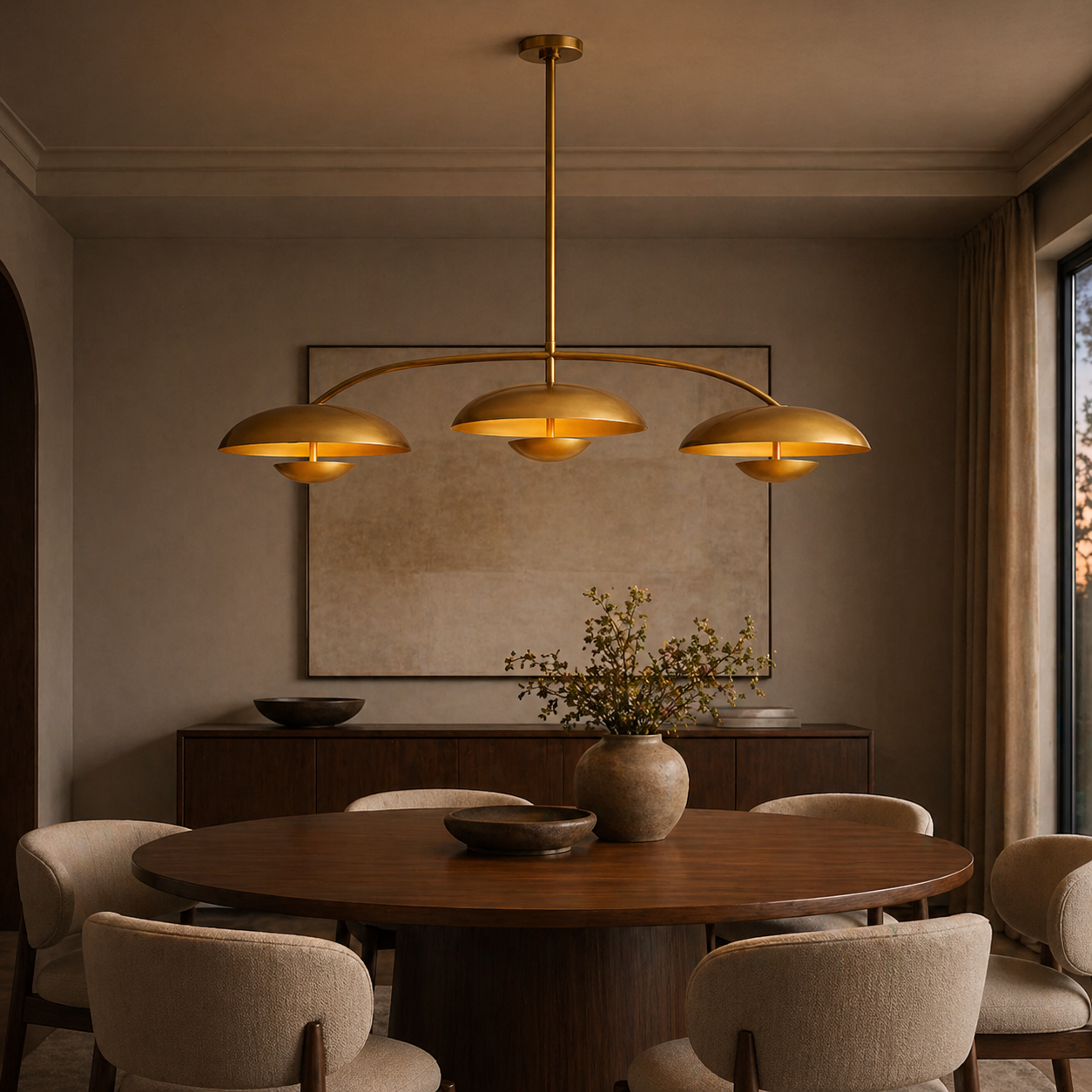 Linear Disc Chandelier