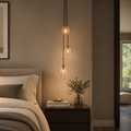 Clear Glass Orb Cascade Pendant Light