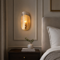 Sculpted Clear Glass Wall Sconce