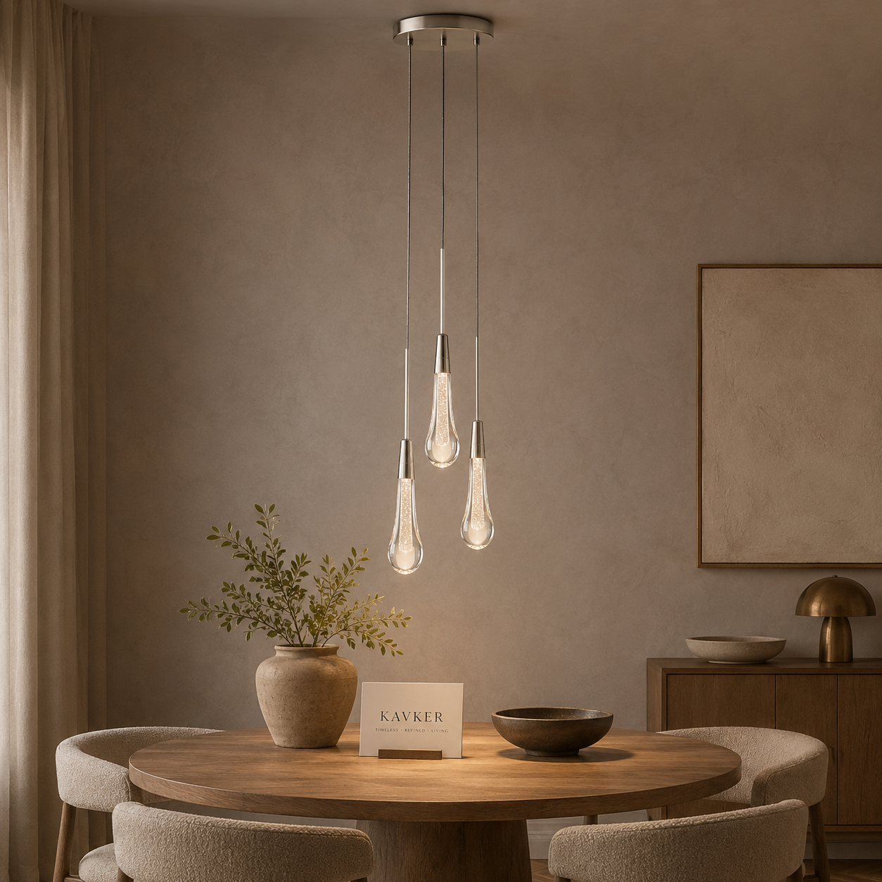 Soltaire Cluster Pendant Light in Nickel