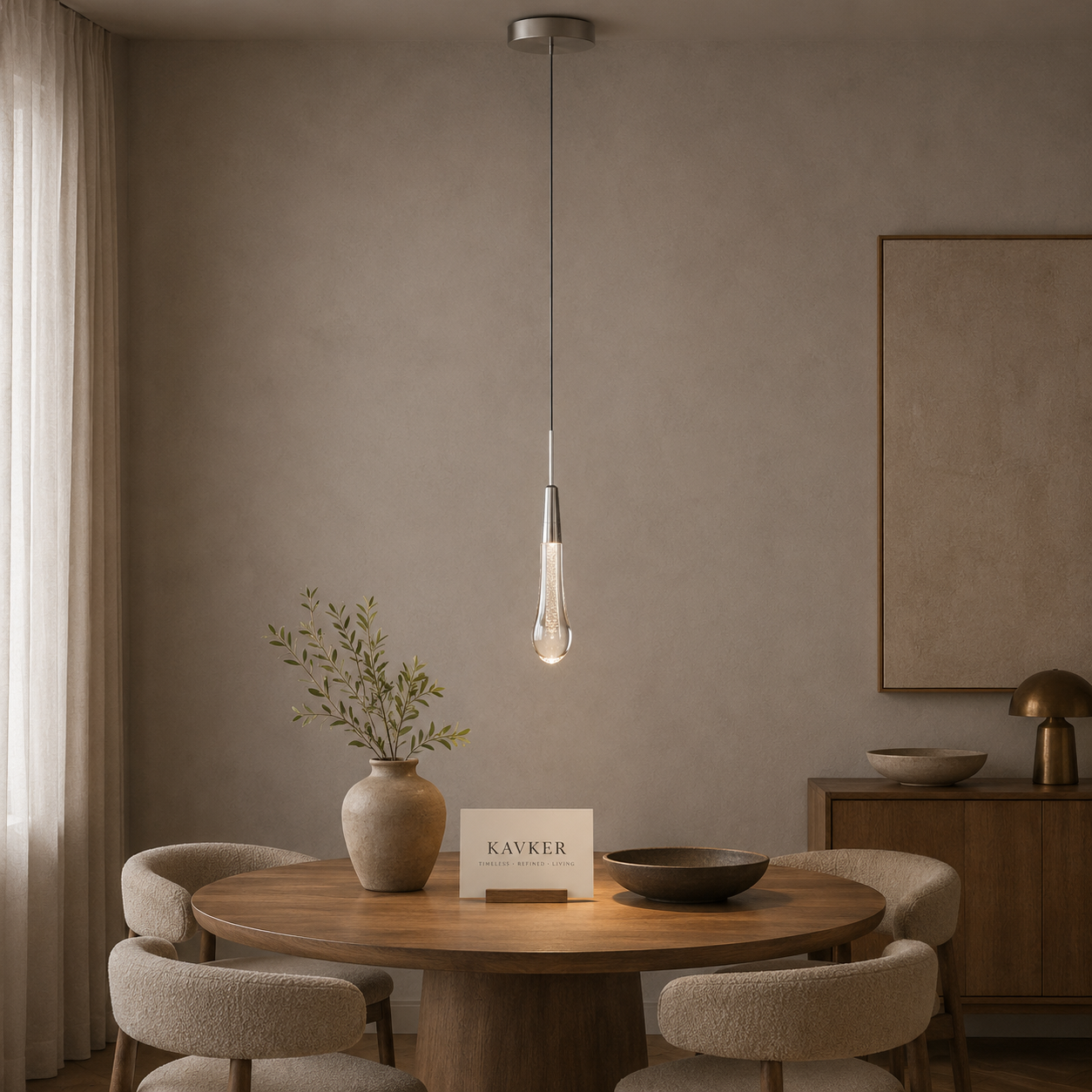Soltaire Pendant Light in Nickel