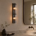 Double Reeded Glass Wall Sconce