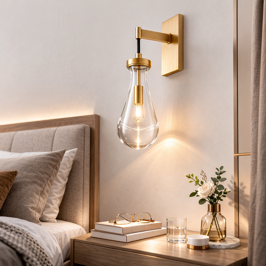 Glass Raindrop Wall Sconce