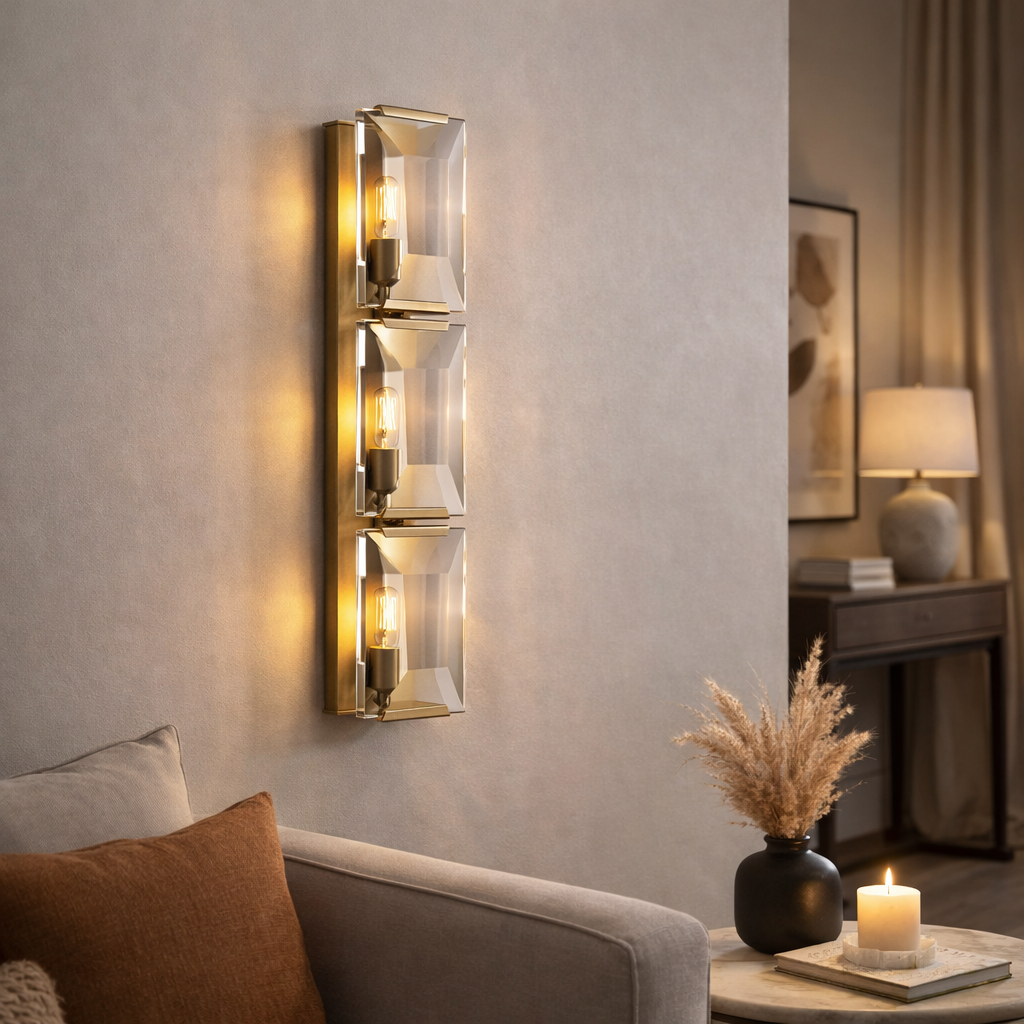 Crystal Triple Wall Sconce