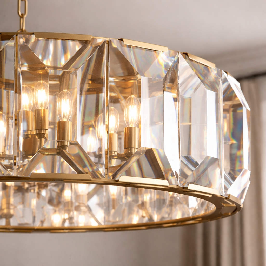 Transitional Crystal Round Chandelier