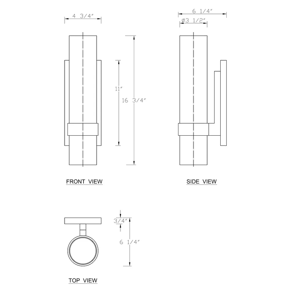 Armature Cylinder Clear Glass Wall Sconce - Luxvena -
