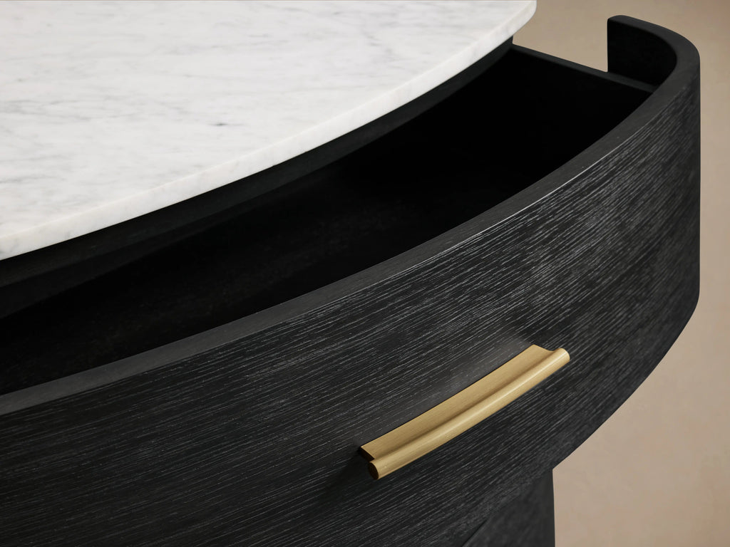 Danny Five-Drawer Dresser with Marble Top and Soft-Close Drawers