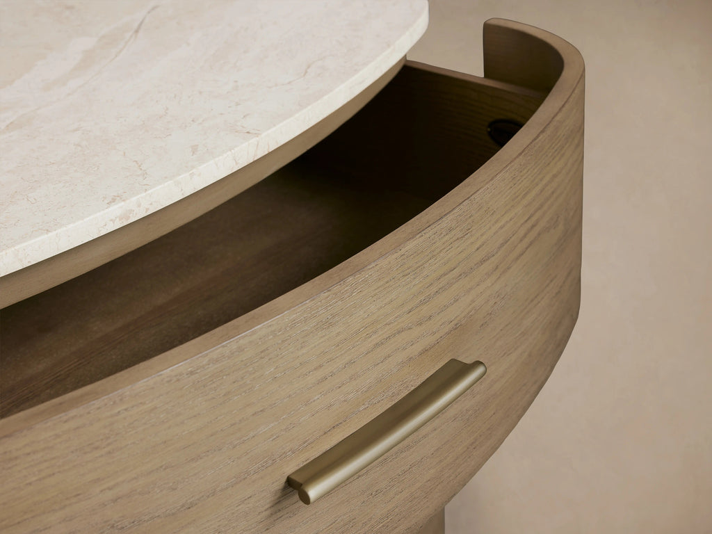 Danny Five-Drawer Dresser with Marble Top and Soft-Close Drawers