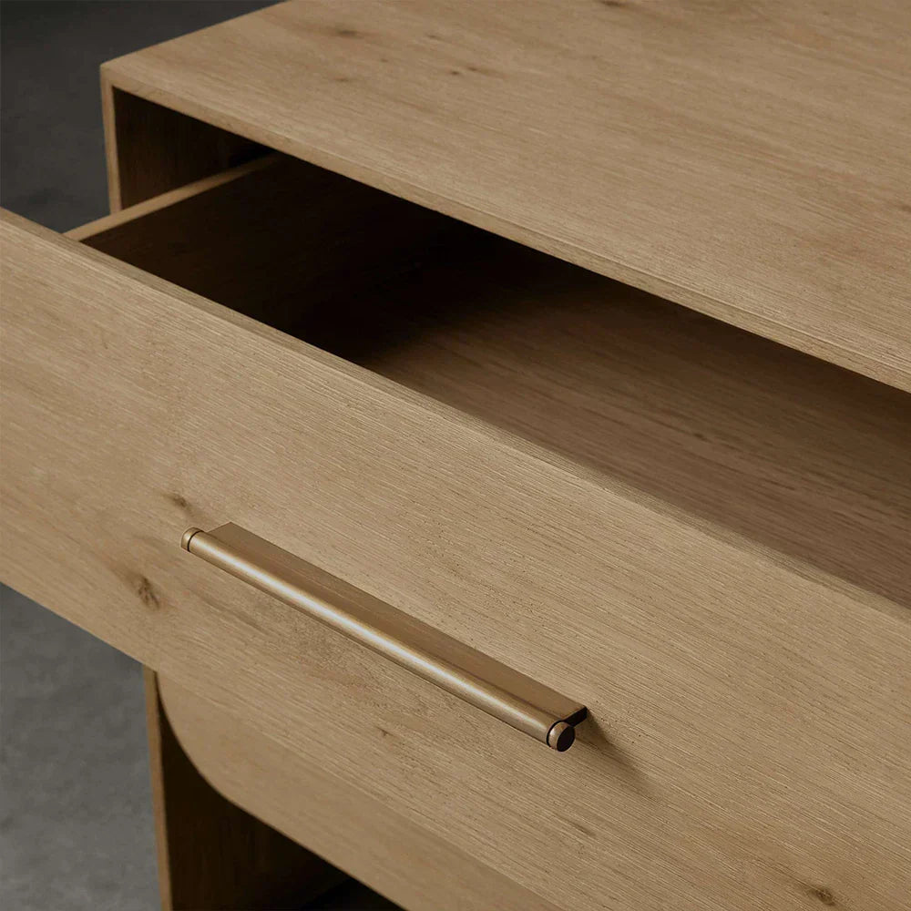 Felton Closed Nightstand Wood Bedside Table with Soft-Close Drawers