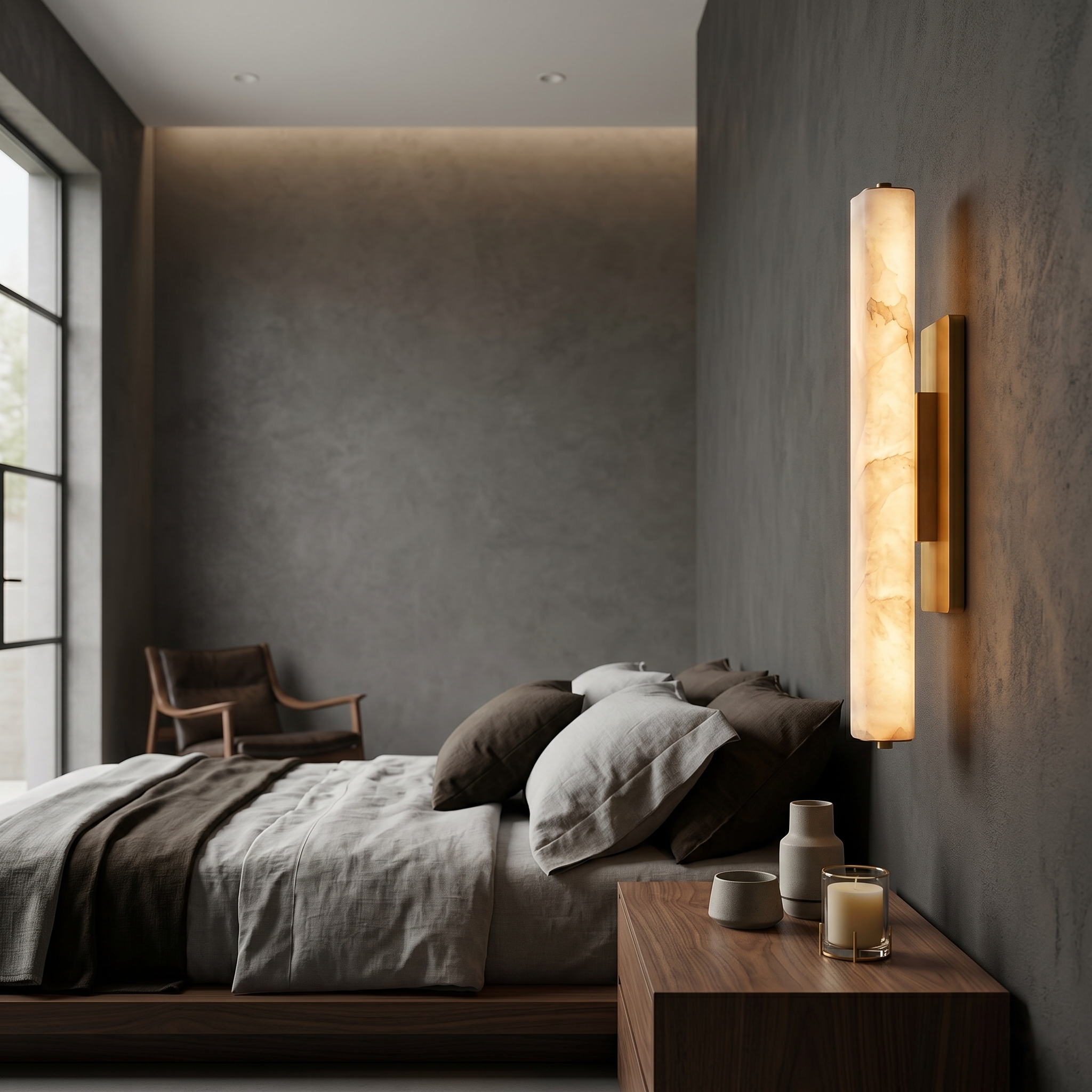 Alabaster Single Wall Sconce