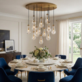 Raindrop Glass Round Chandelier