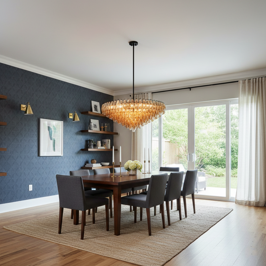 Smoke Glass Tiered Round Chandelier