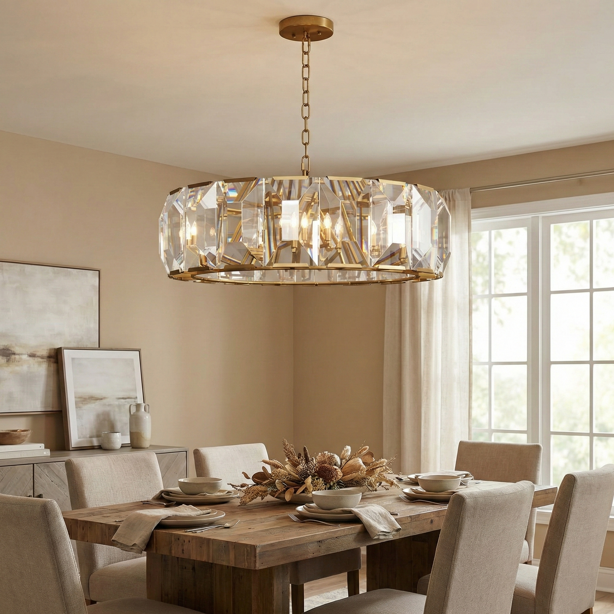 Refined Round Chandelier