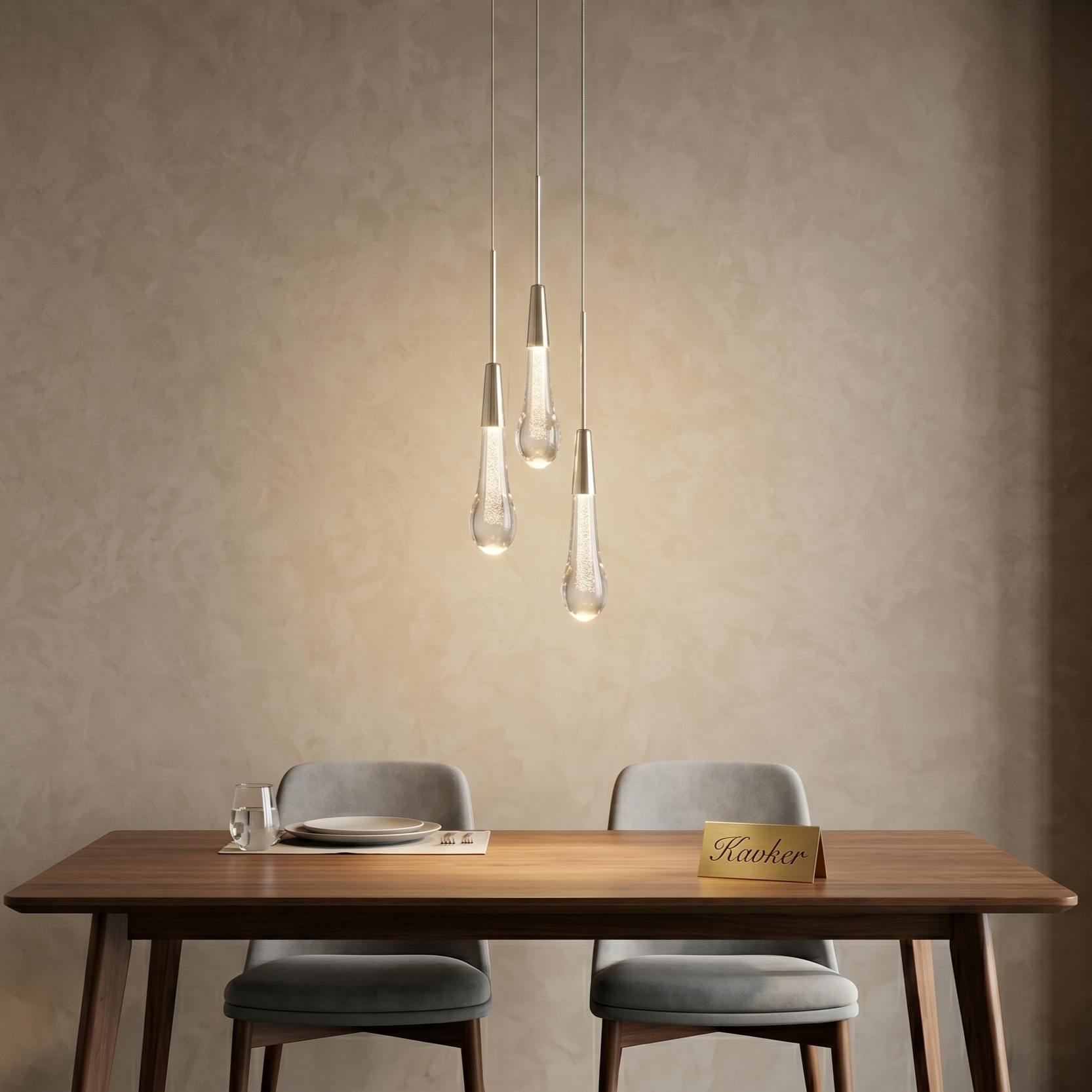 Soltaire Cluster Pendant Light in Nickel