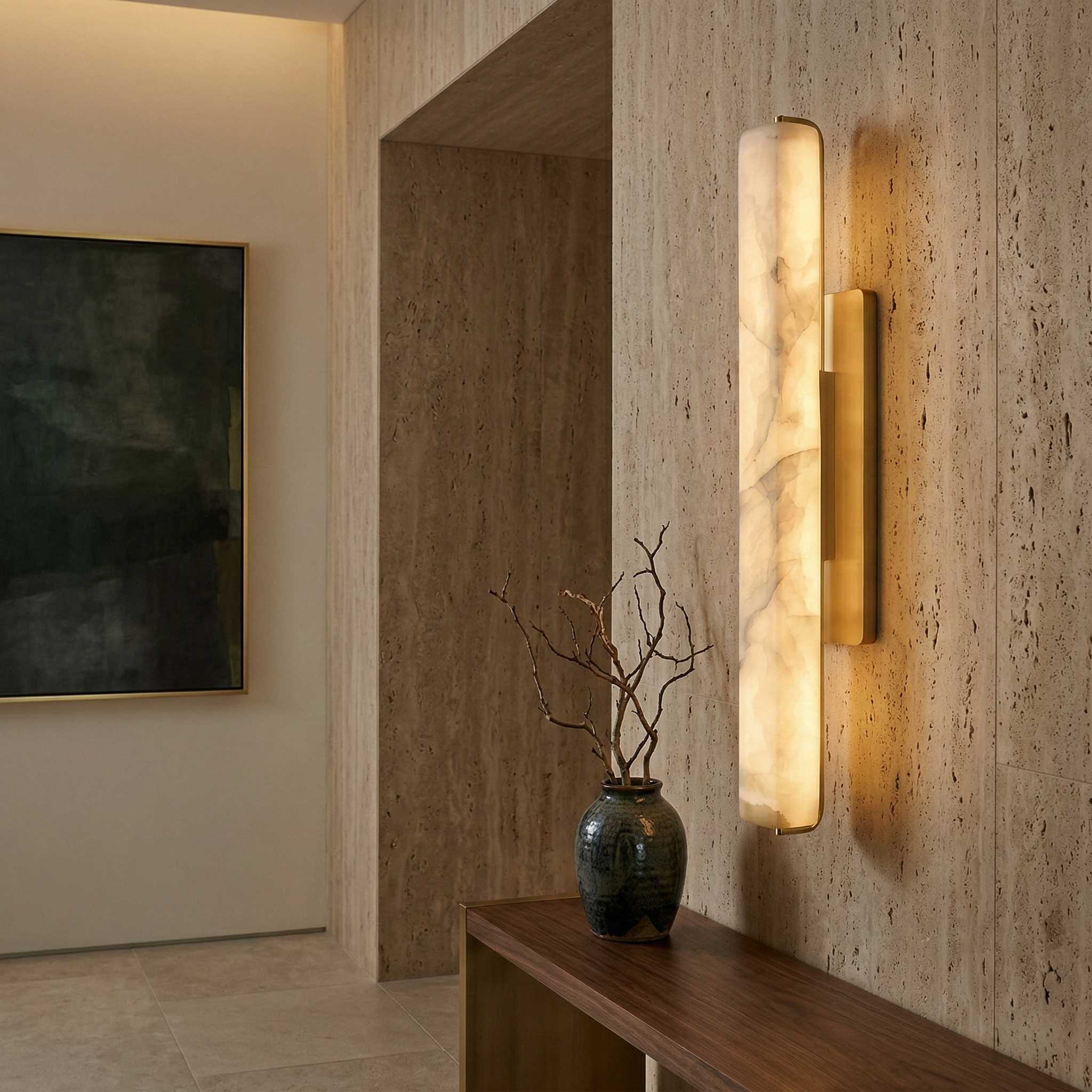 Marble Stone Single Wall Sconce