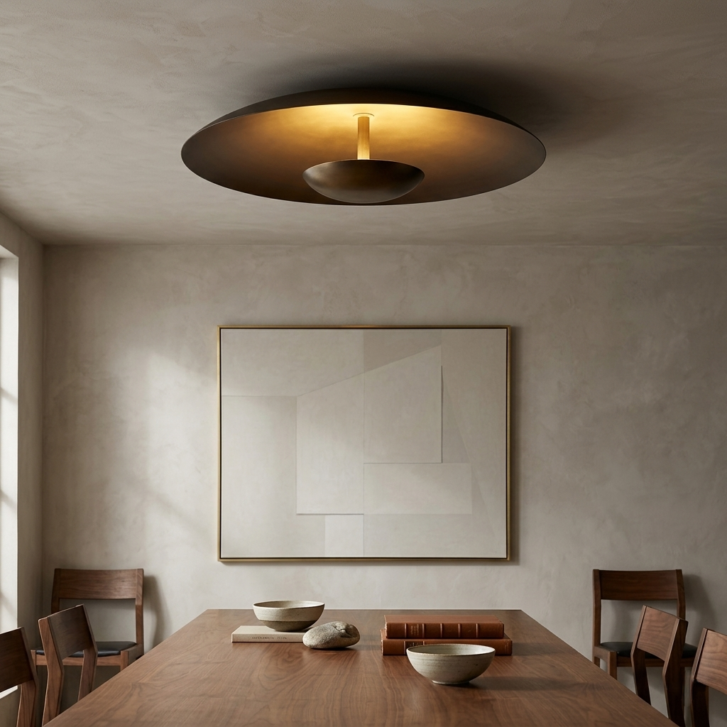 Round Disc Flush Mount Ceiling Light