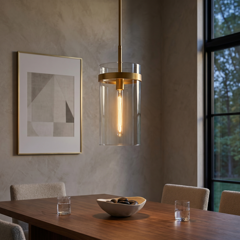 Clear Glass Cord Pendant