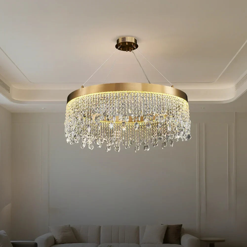 Gold Crystal Chandelier