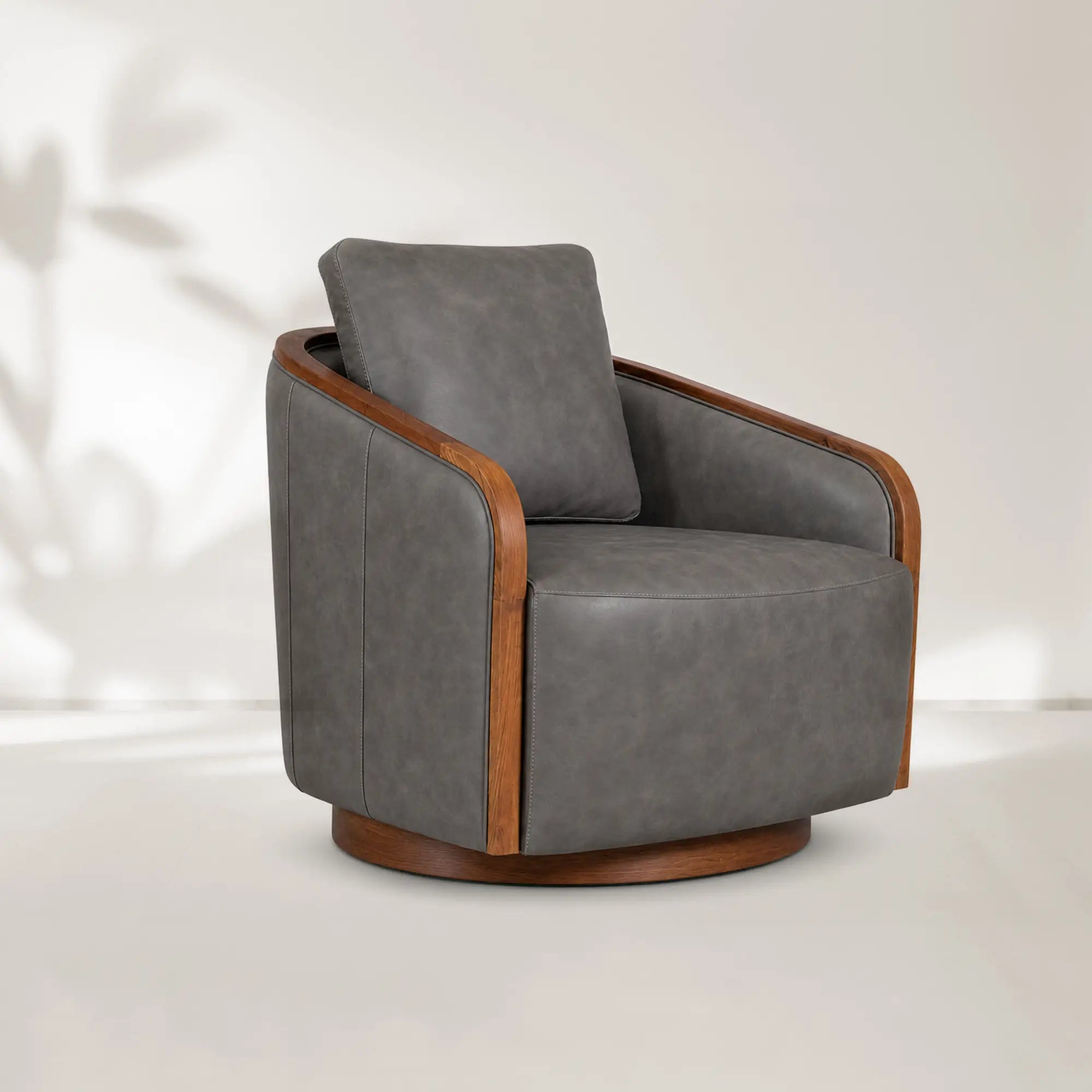Pomona Microfiber Leather Swivel Chair