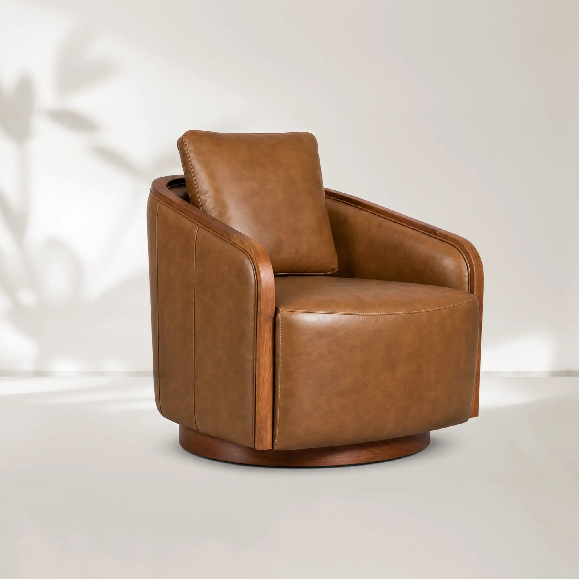 Pomona Microfiber Leather Swivel Chair