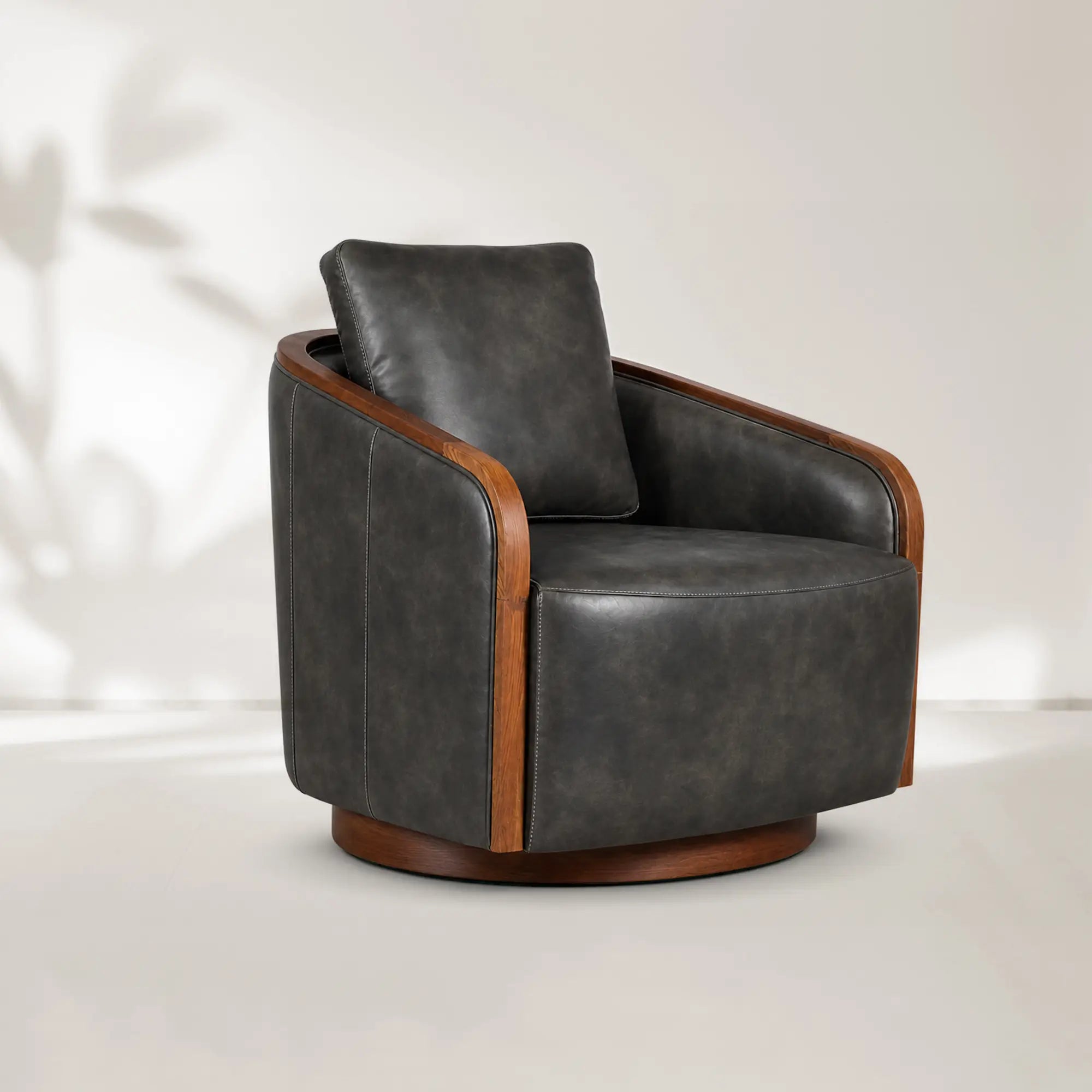 Pomona Microfiber Leather Swivel Chair