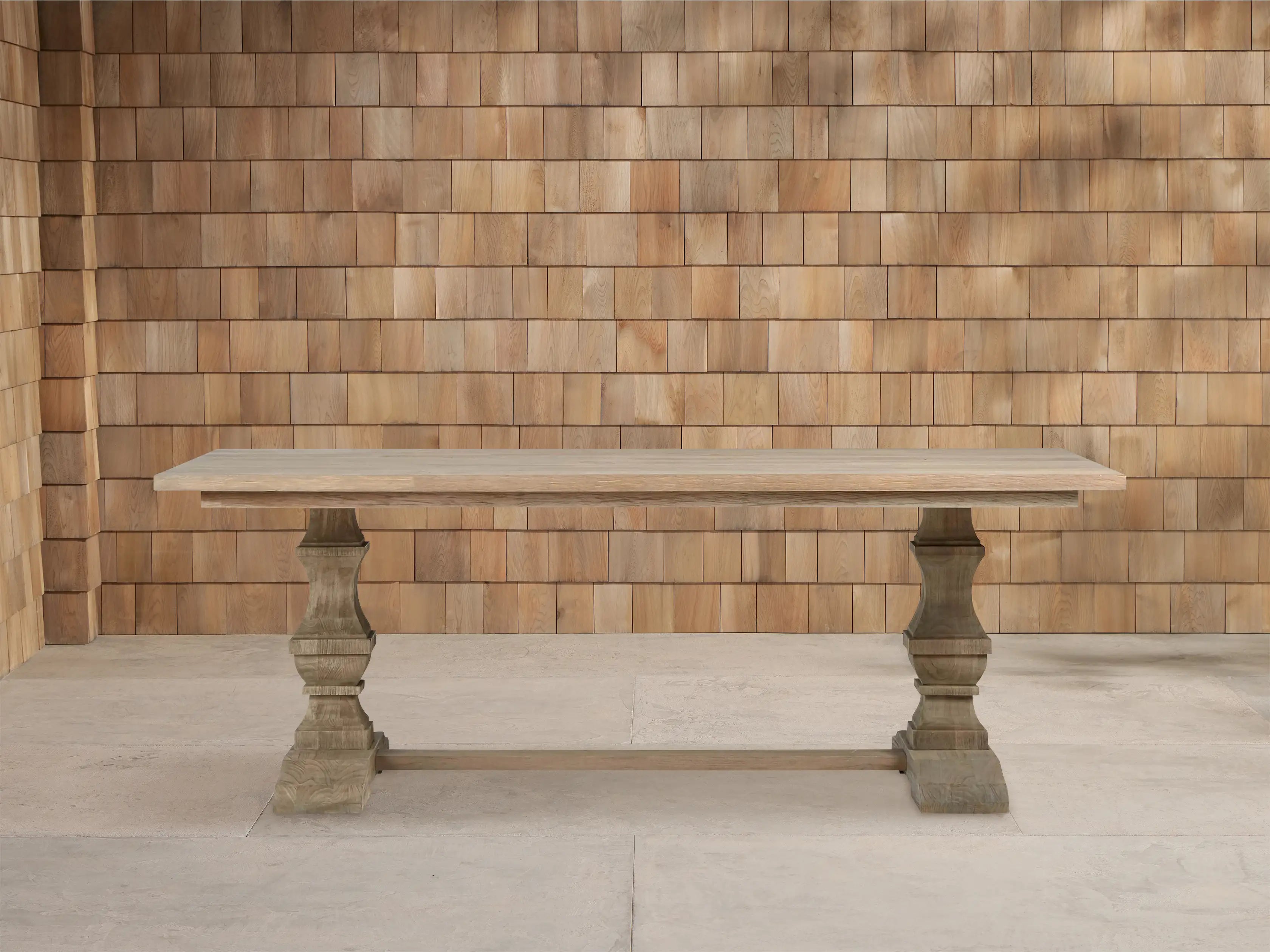 Hamptons Classic Rectangular Teak Outdoor Dining Table in Natural