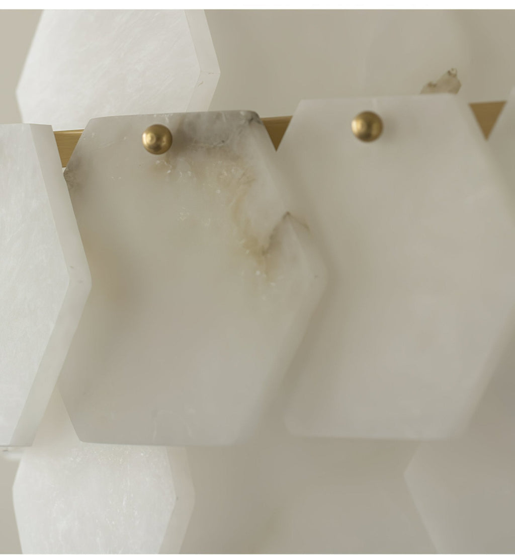 Elegant Hexa Cloud Alabaster Pendant Light - Luxvena