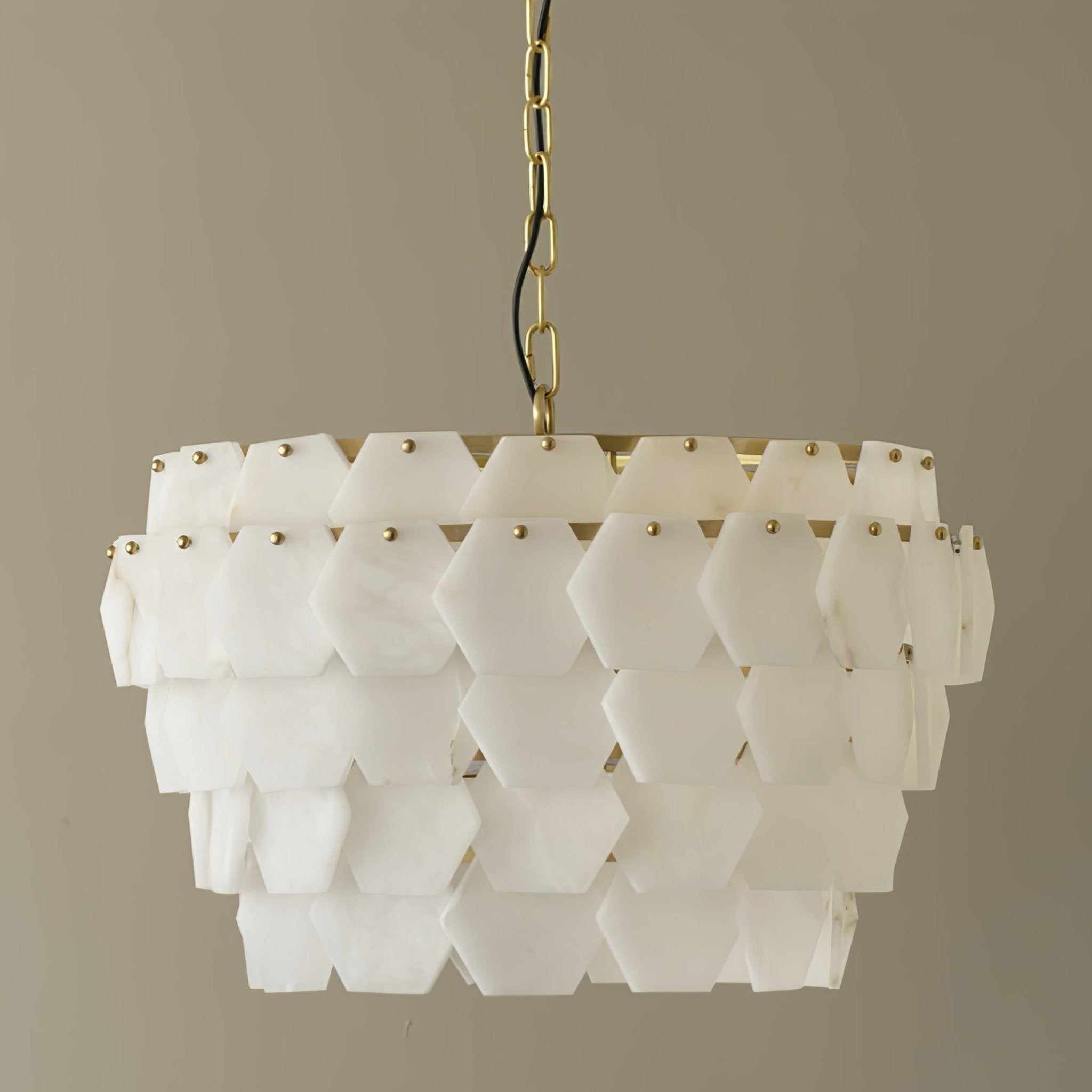Elegant Hexa Cloud Alabaster Pendant Light - Luxvena