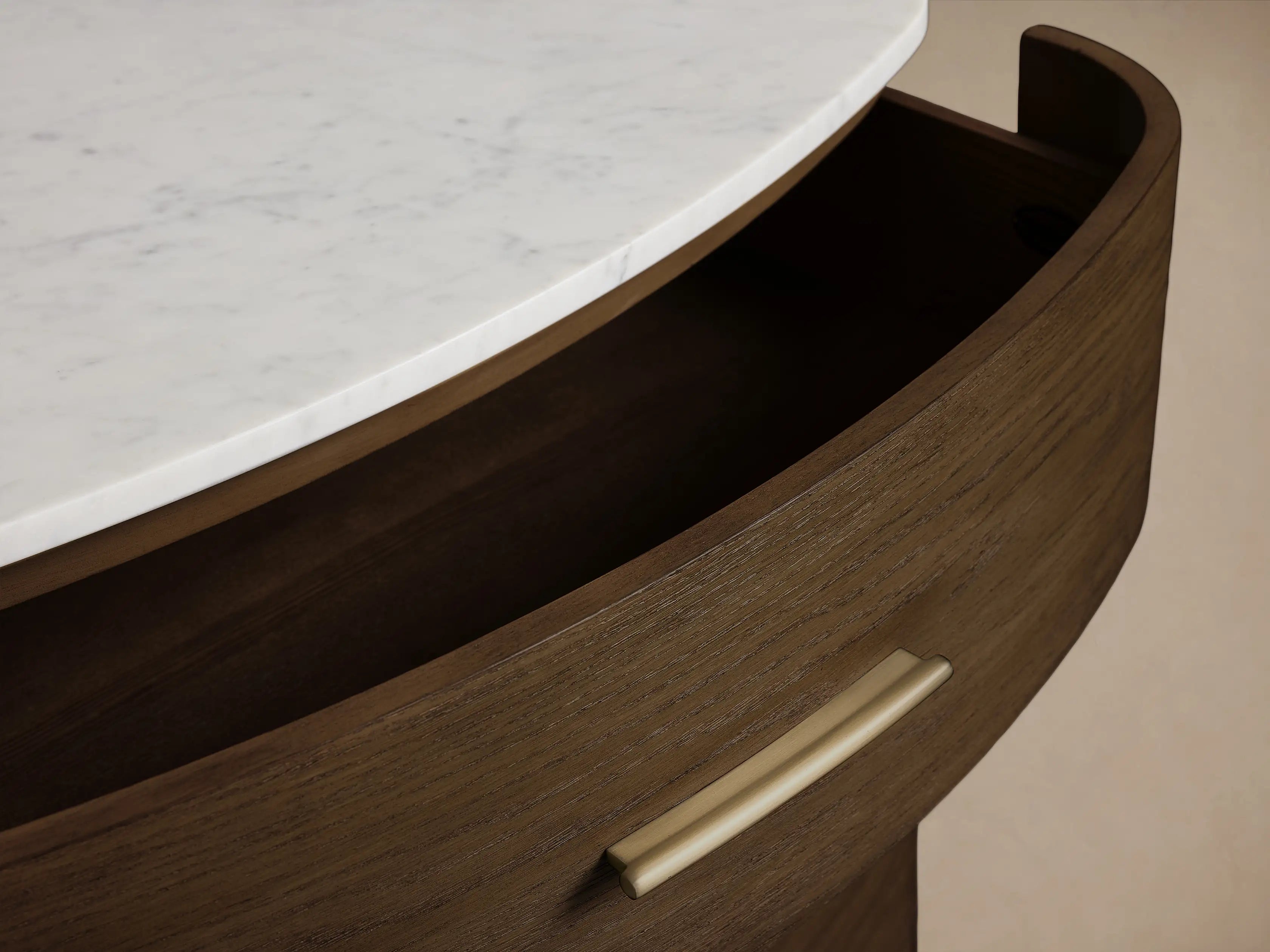 Danny Five-Drawer Dresser with Marble Top and Soft-Close Drawers