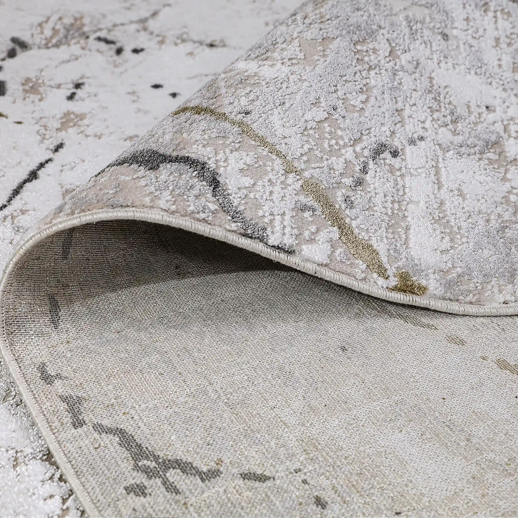Milano Veined Abstract Neutral Area Rug Organic Stone Texture & Understated Luxury Carpet Modern Marble Vein Abstract Style