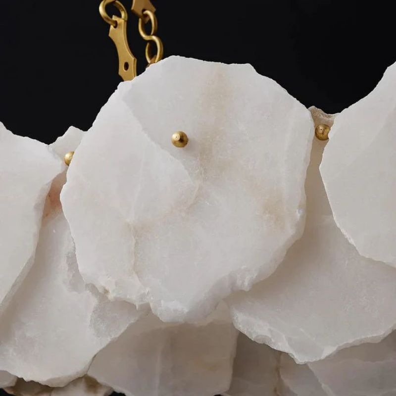 Usmisa Alabaster Chain Linear Chandelier