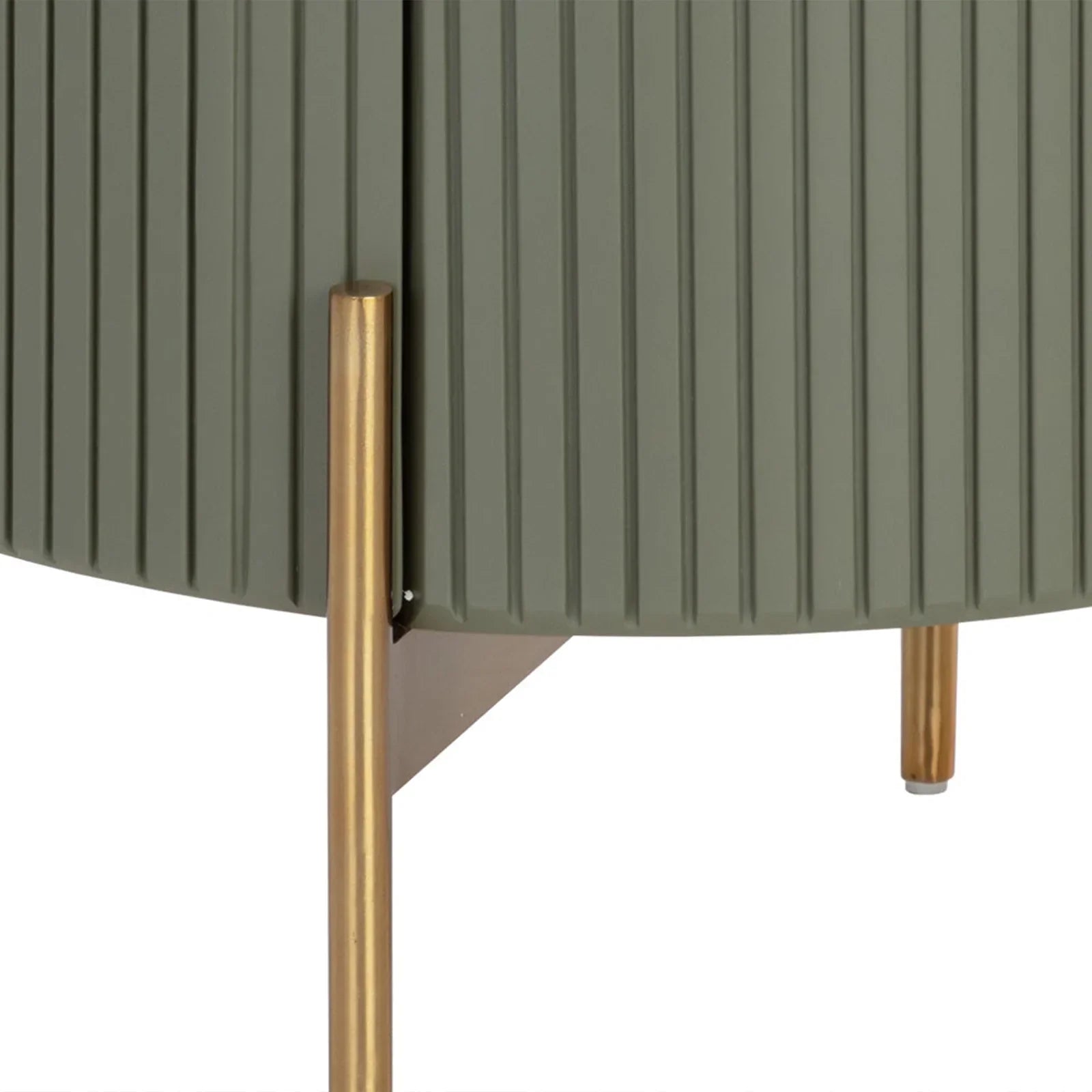 Panoso Wood Nightstand Luxurious Side Table with Gold Base