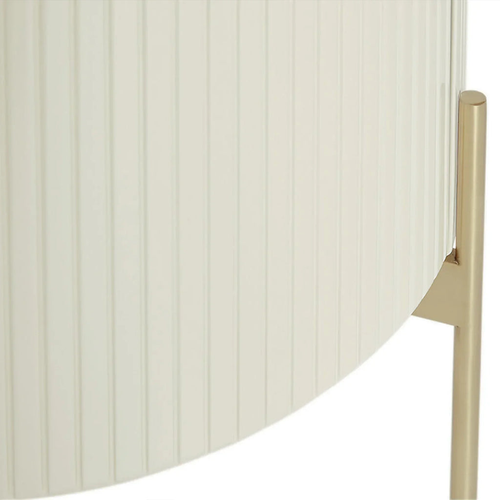 Panoso Wood Nightstand Luxurious Side Table with Gold Base