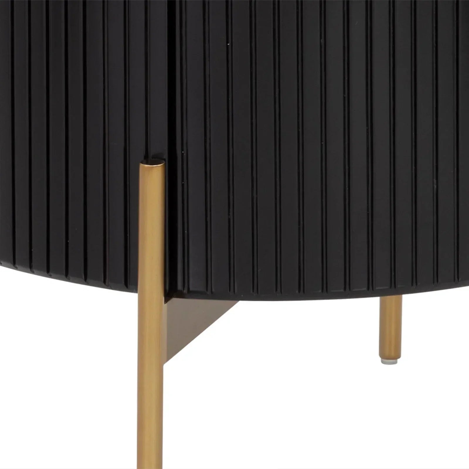 Panoso Wood Nightstand Luxurious Side Table with Gold Base