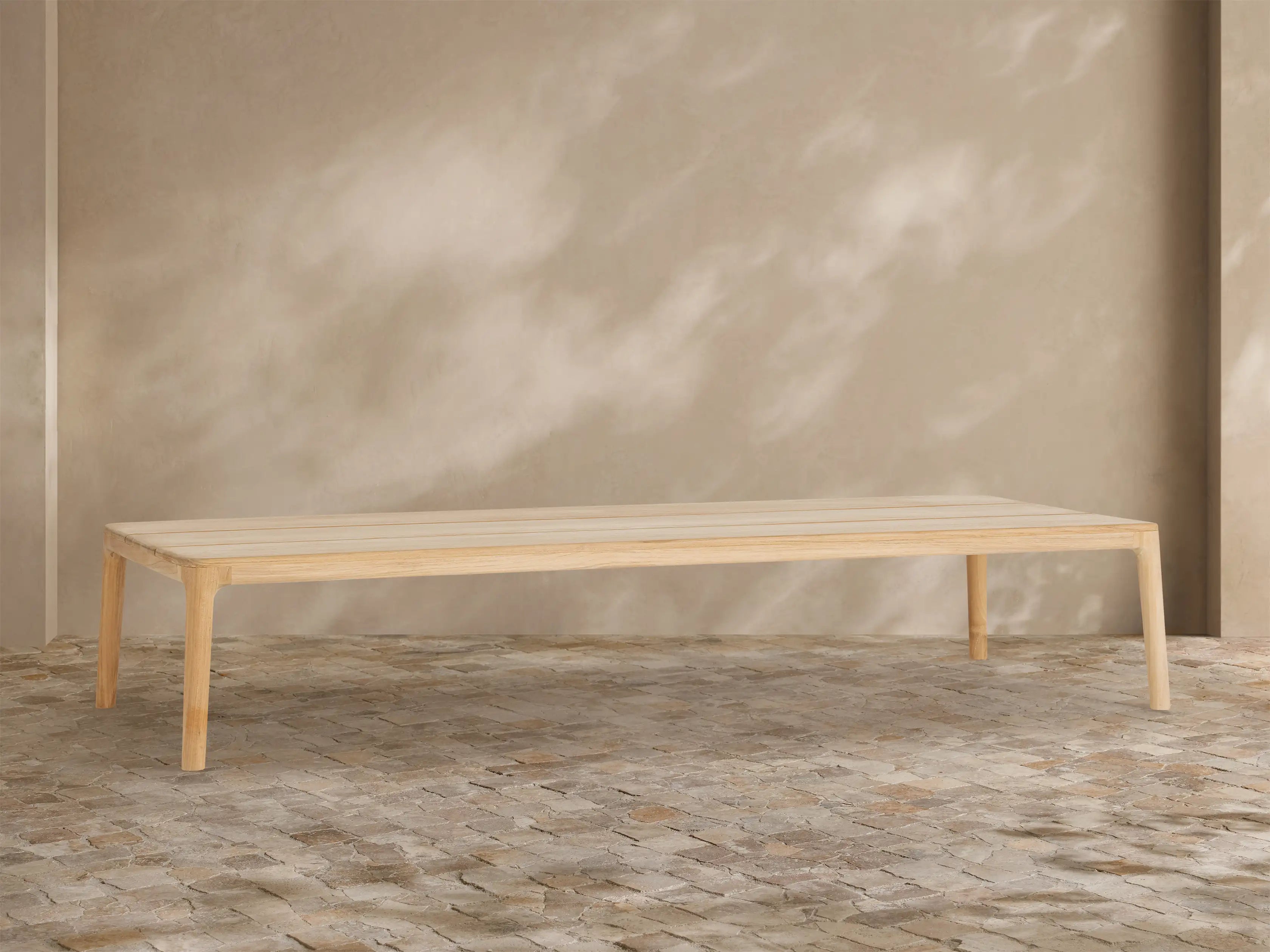 Puglia Outdoor Teak Coffee Table with Grade-A Natural Teak Center Tea Table