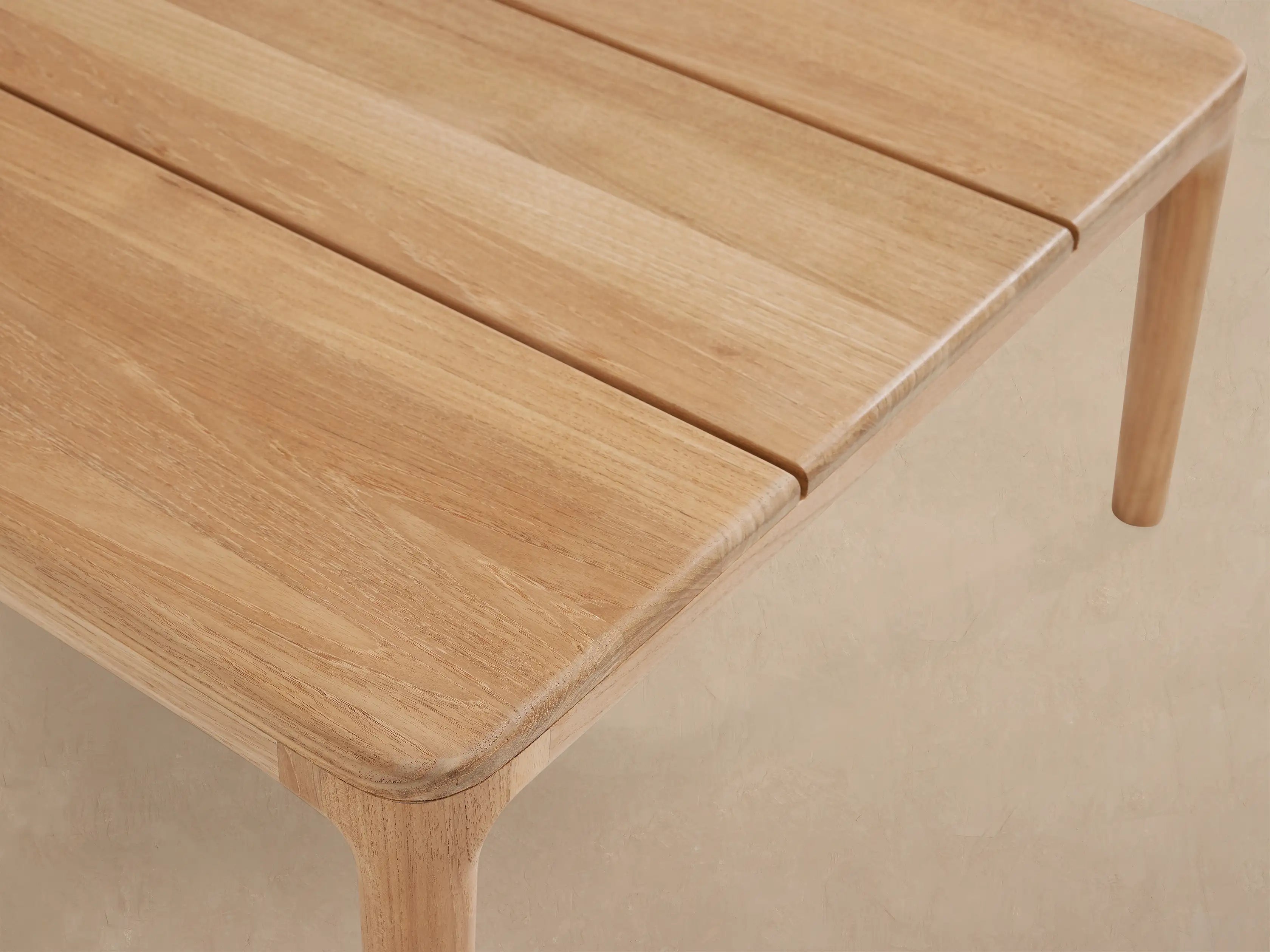 Puglia Outdoor Teak Coffee Table with Grade-A Natural Teak Center Tea Table