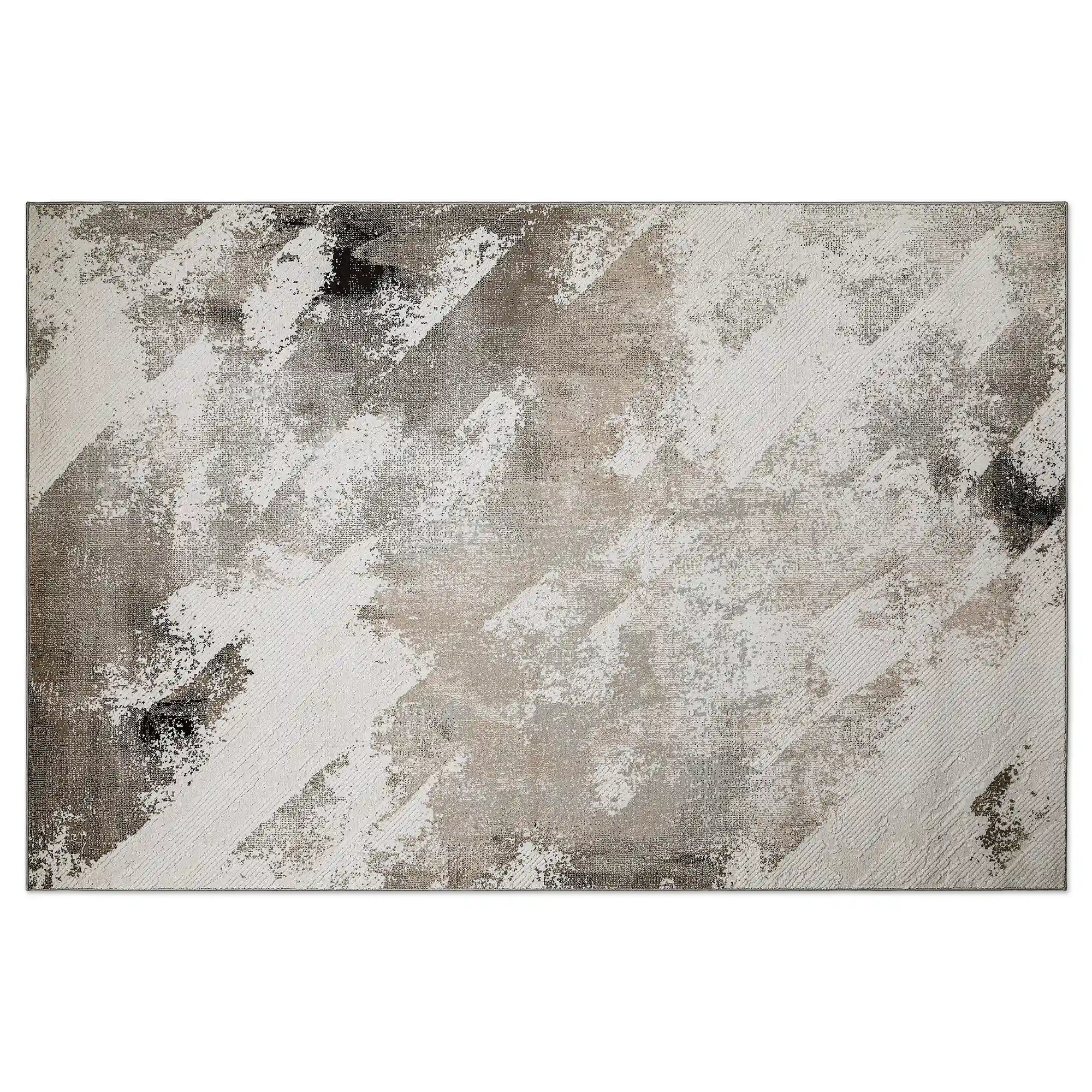 Puxina Abstract Brushstroke Neutral Area Rug with Casual Art & a Sense of Relaxation Carpet Modern Brushstroke Wash Style
