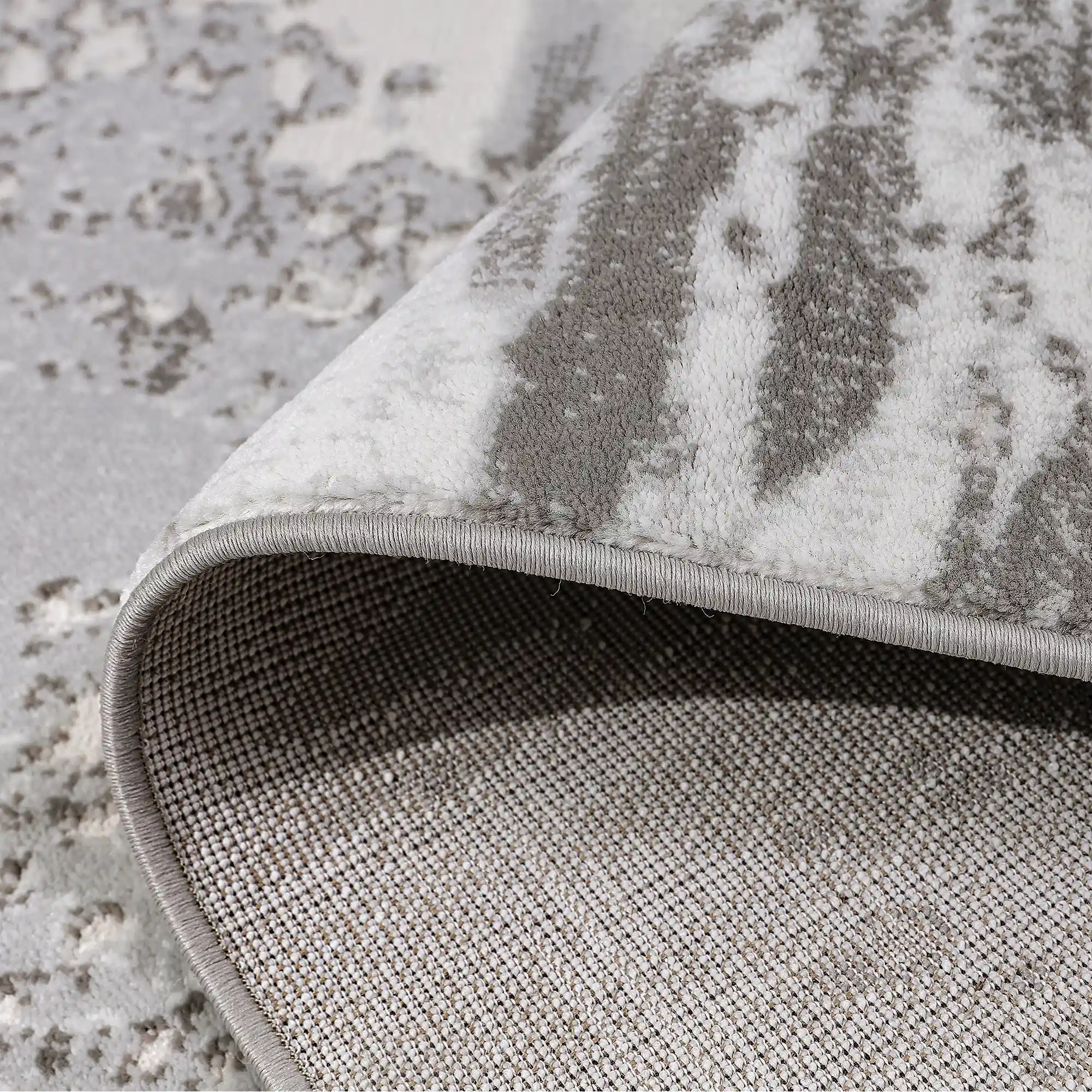 Puxina Horizon Soft Linear Texture Neutral Area Rug with Minimalist & Naturally Relaxed Carpet Grey Layered Horizon Style