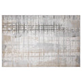 Puxina Layered Grid Abstract Neutral Area Rug with Minimalist Modern Wabi-Sabi Style Carpet Misty Grid Style