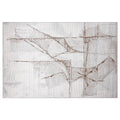 Puxina Layered Trace Calm Modern Area Rug with Brown Line Deconstructed Sketch Style Carpet