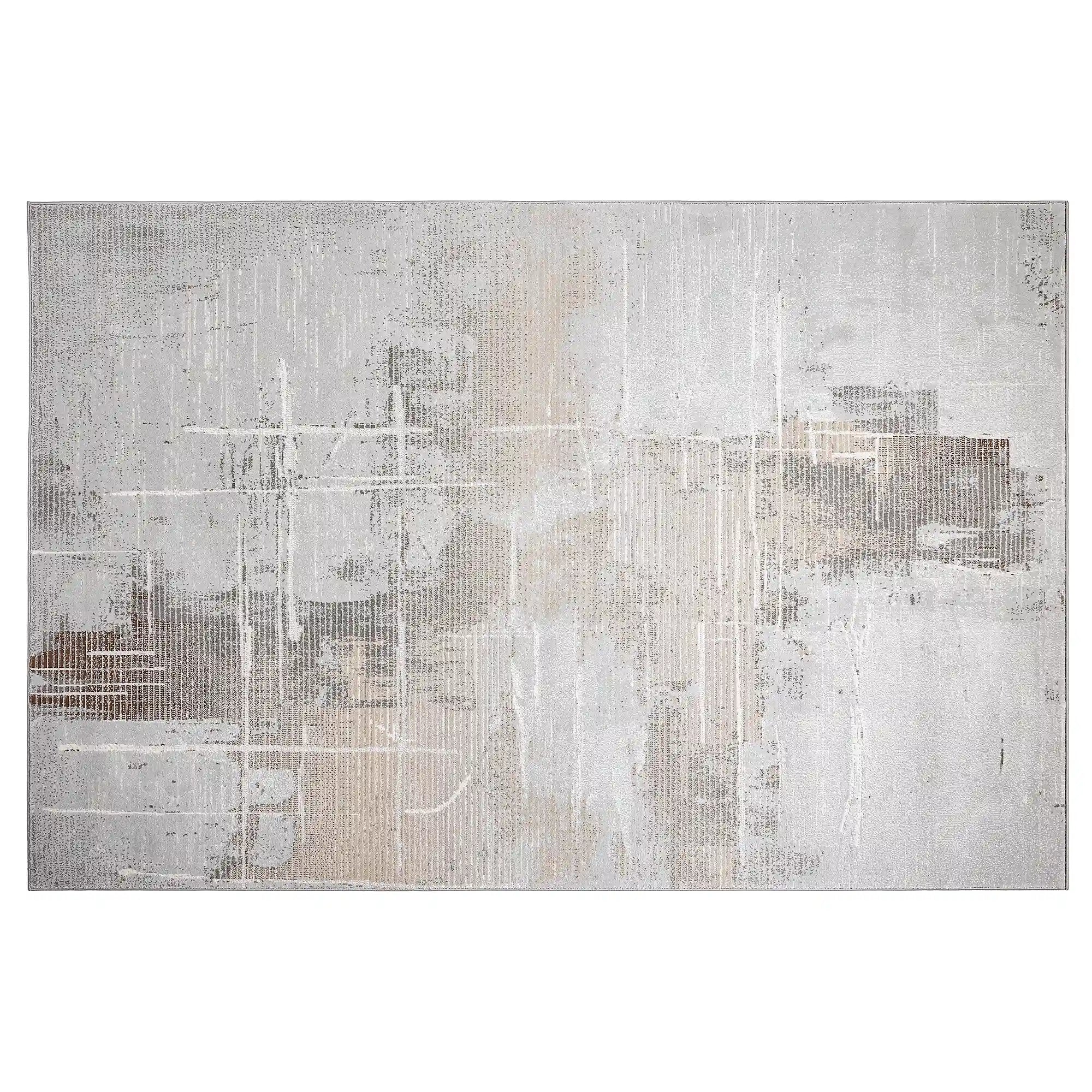 Puxina Soft Grid Calm Modern Area Rug with Soft Cross-Pattern & Gradient Texture Carpet