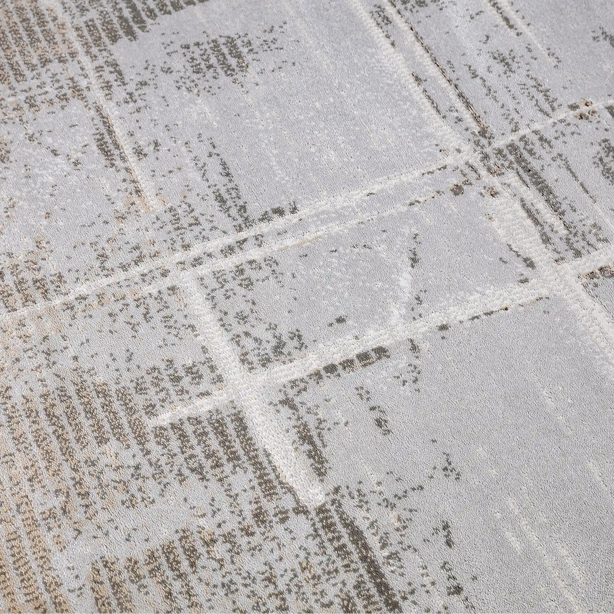 Puxina Soft Grid Calm Modern Area Rug with Soft Cross-Pattern & Gradient Texture Carpet