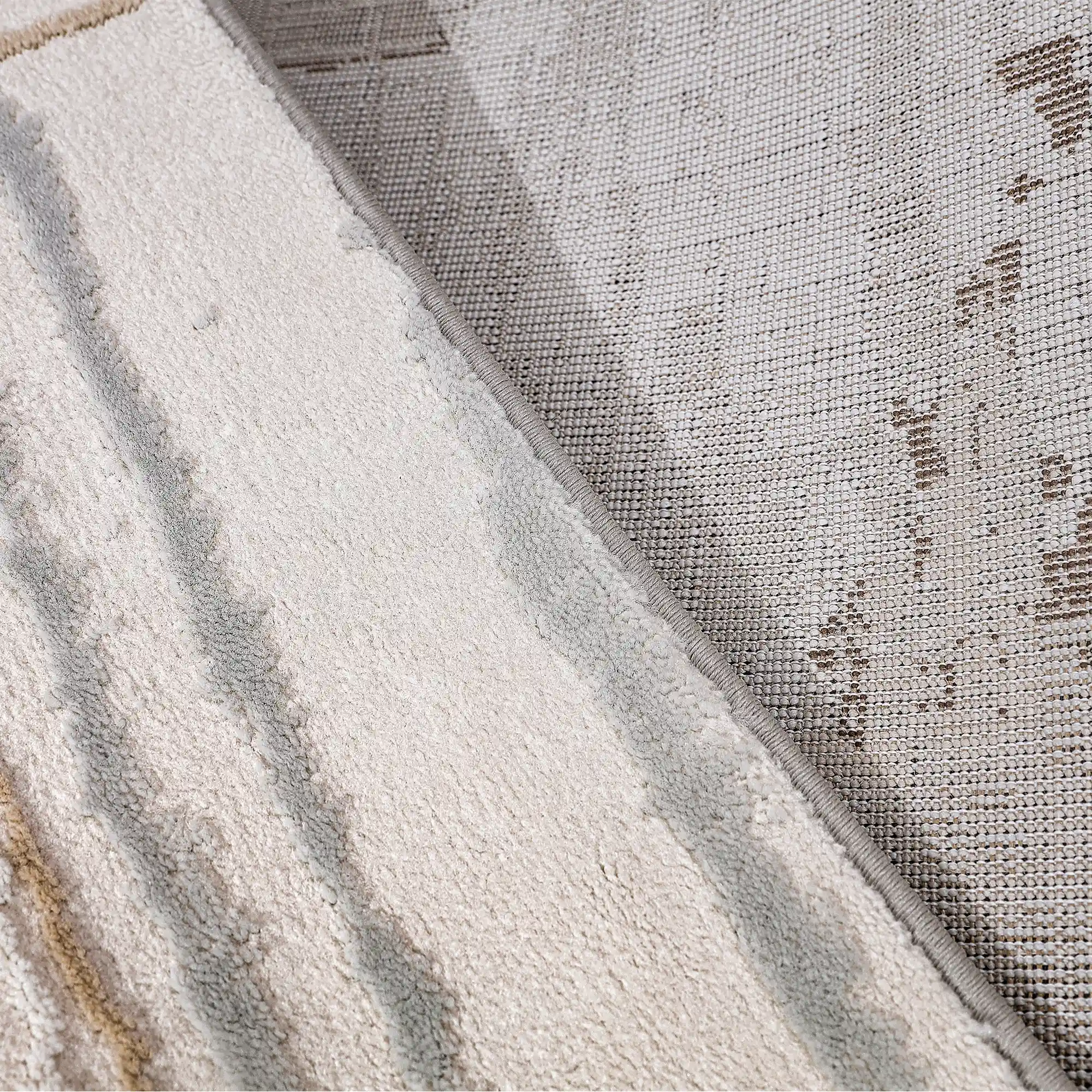 Puxina Soft Layered Block Abstract Neutral Area Rug with Minimalist Modern Industrial Style Carpet Sketch Deconstructed Style
