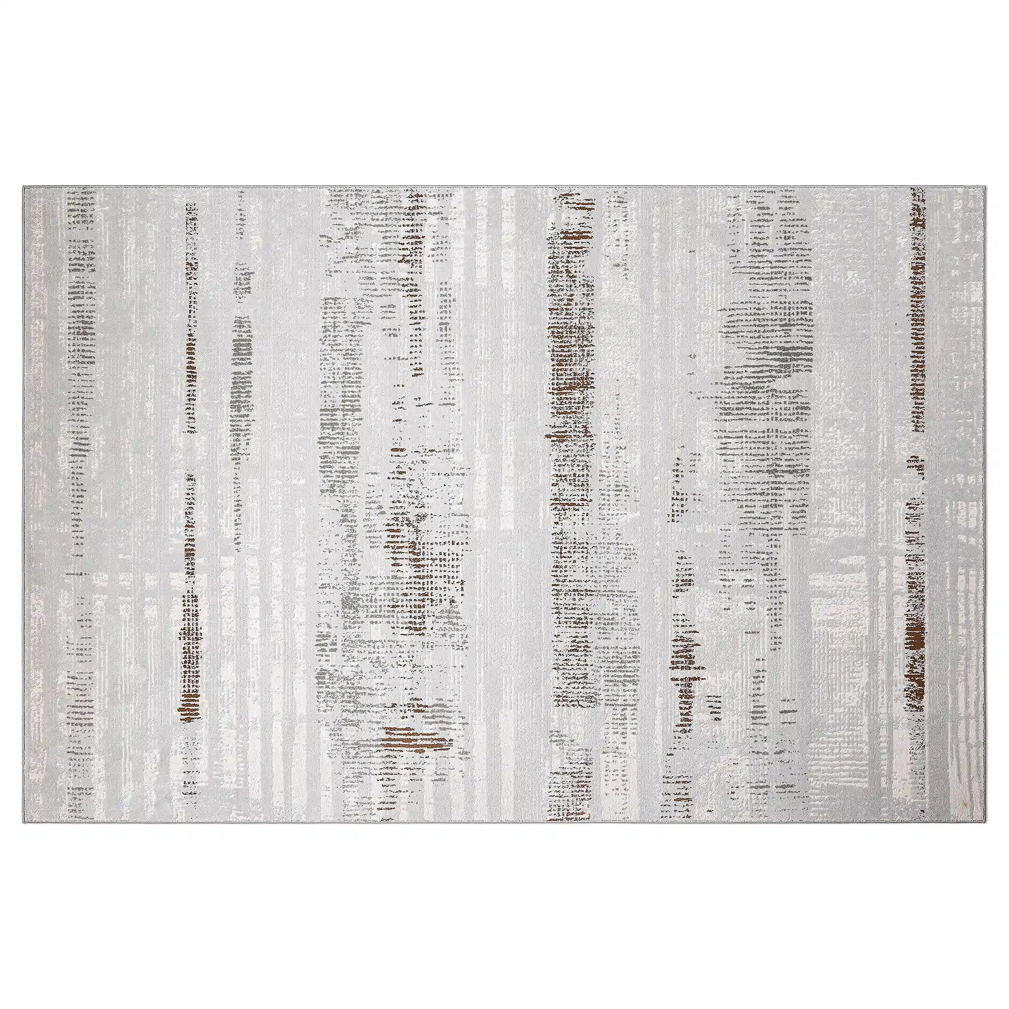 Puxina Soft Linear Texture Neutral Area Rug with Minimalist & Relaxing Carpet Soft Script Texture Style