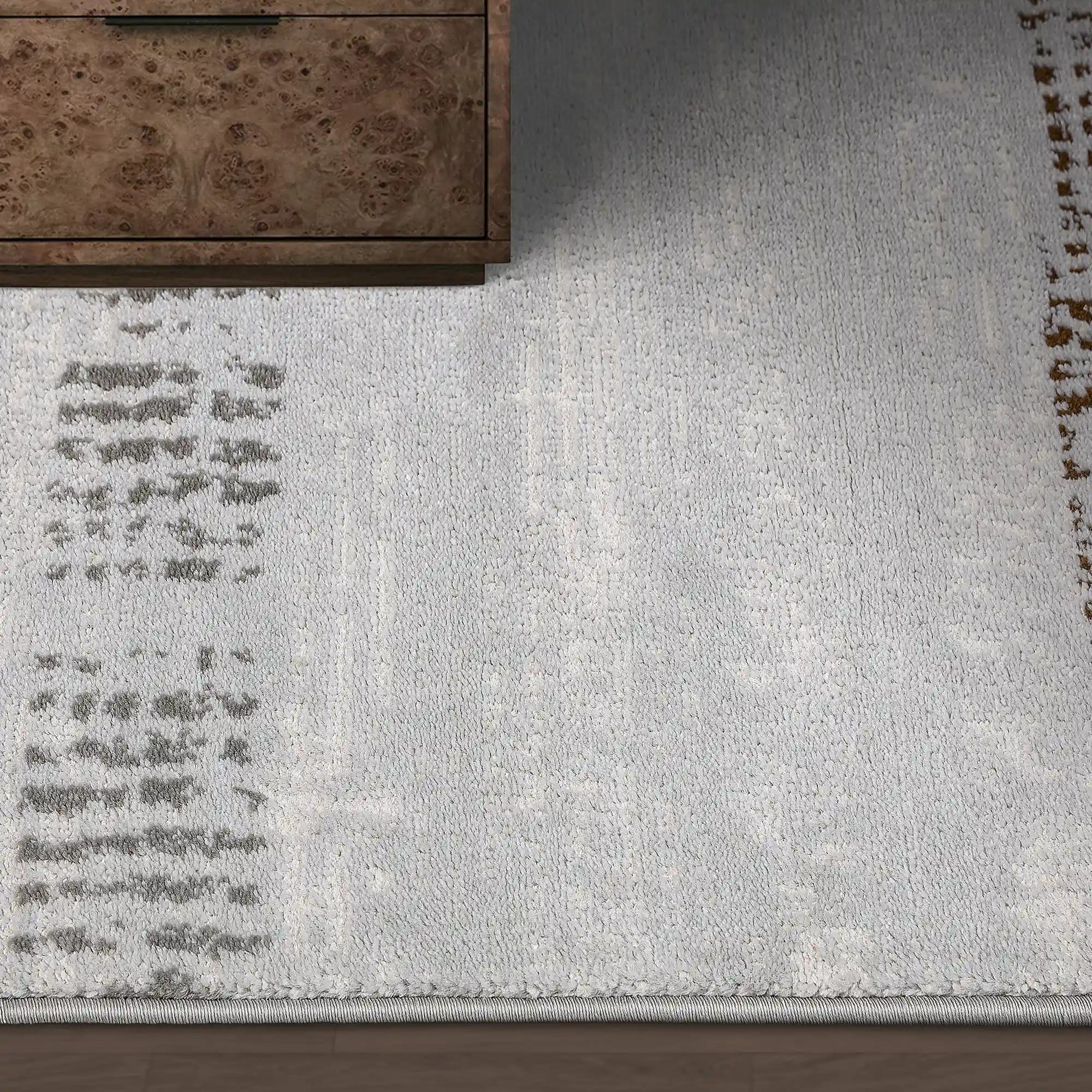 Puxina Soft Linear Texture Neutral Area Rug with Minimalist & Relaxing Carpet Soft Script Texture Style