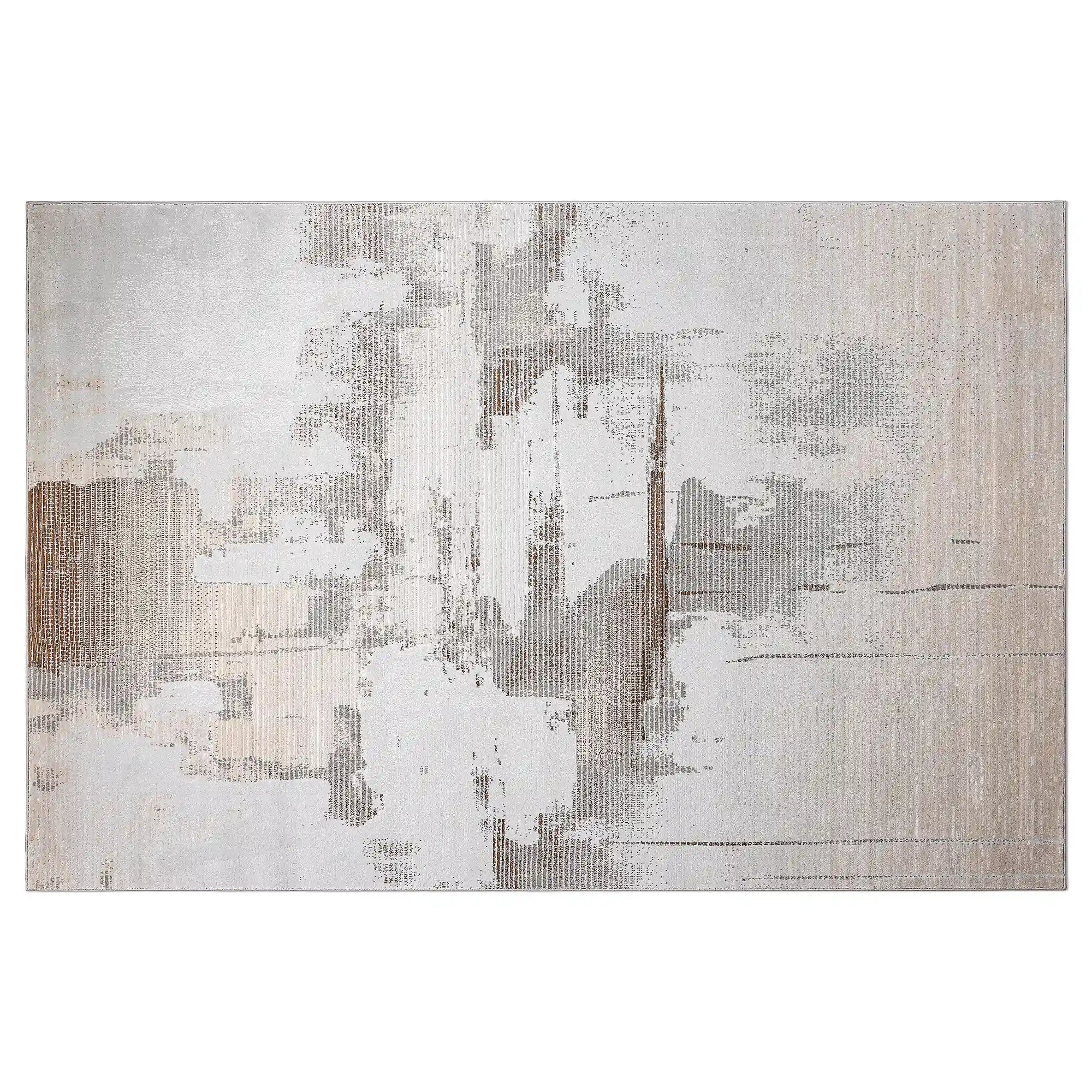 Puxina Soft Washed Brush Abstract Area Rug with Art & Spontaneity Carpet Artistic Wash Style