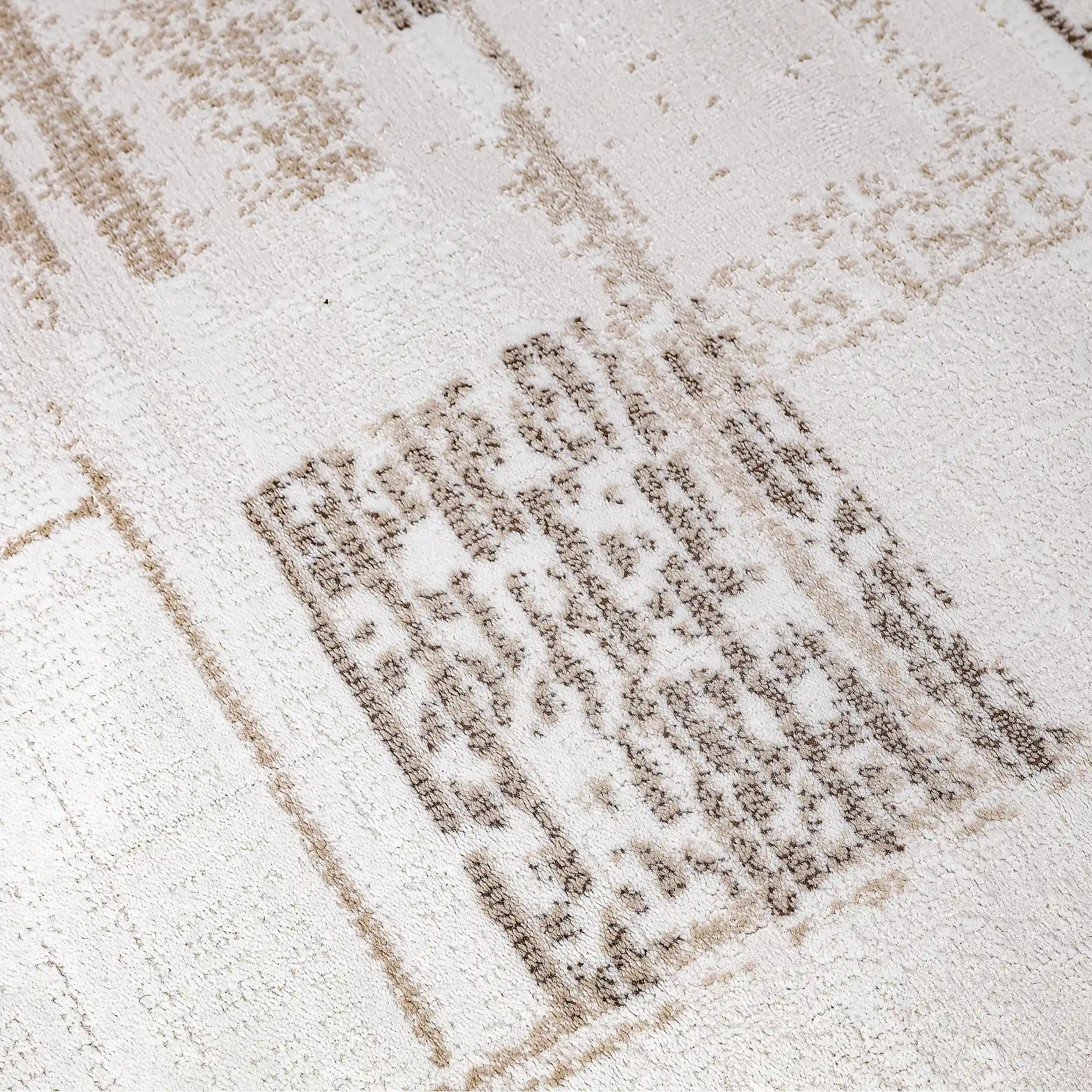 Puxina Subtle Grid Linear Neutral Area Rug with Minimalist & Versatile Carpet Subtle Patchwork Grid Style
