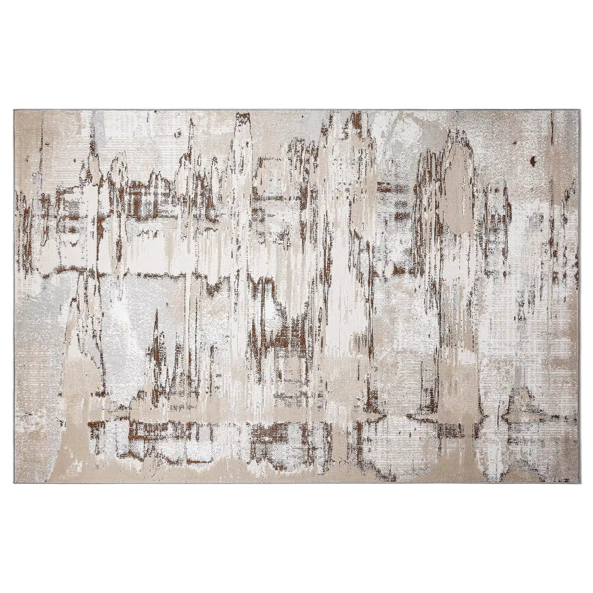 Puxina Vertical Drift Modern Living Area Rug with Vertical Blending & Mottled Urban Texture Carpet